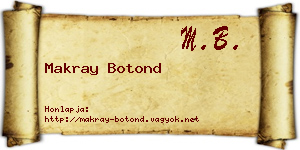 Makray Botond névjegykártya